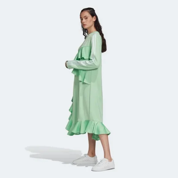adidas Originals x J KOO Mint Trefoil Ruffle Dress - Picture 3 of 11
